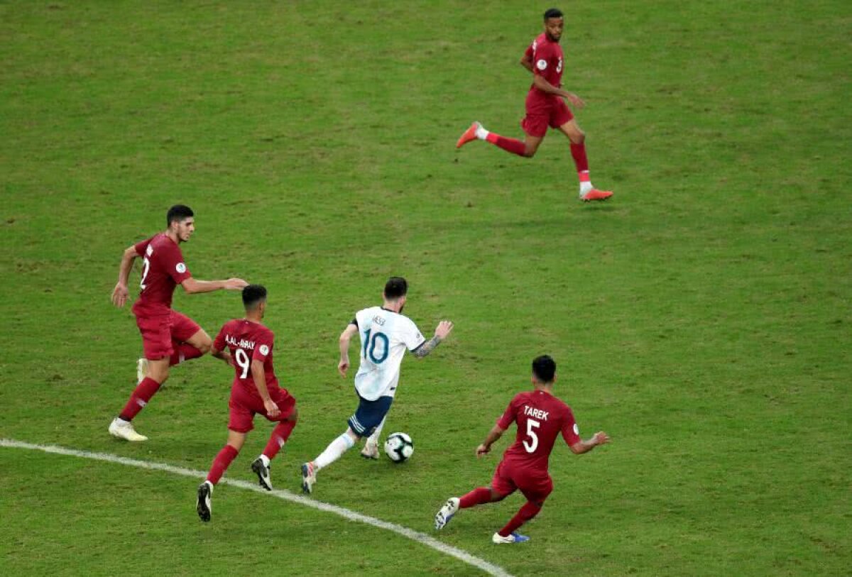 COPA AMERICA // FOTO Columbia și Argentina merg în „sferturile” competiției » Messi și compania s-au chinuit cu Qatar