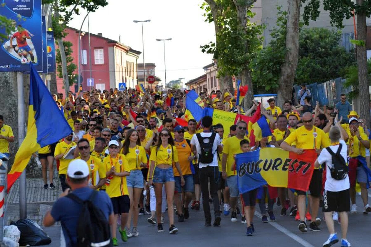 FRANȚA U21 - ROMÂNIA U21 // VIDEO + FOTO Drumul fanilor naționalei spre stadionul din Cesena » România U21 are parte de o susținere impresionantă