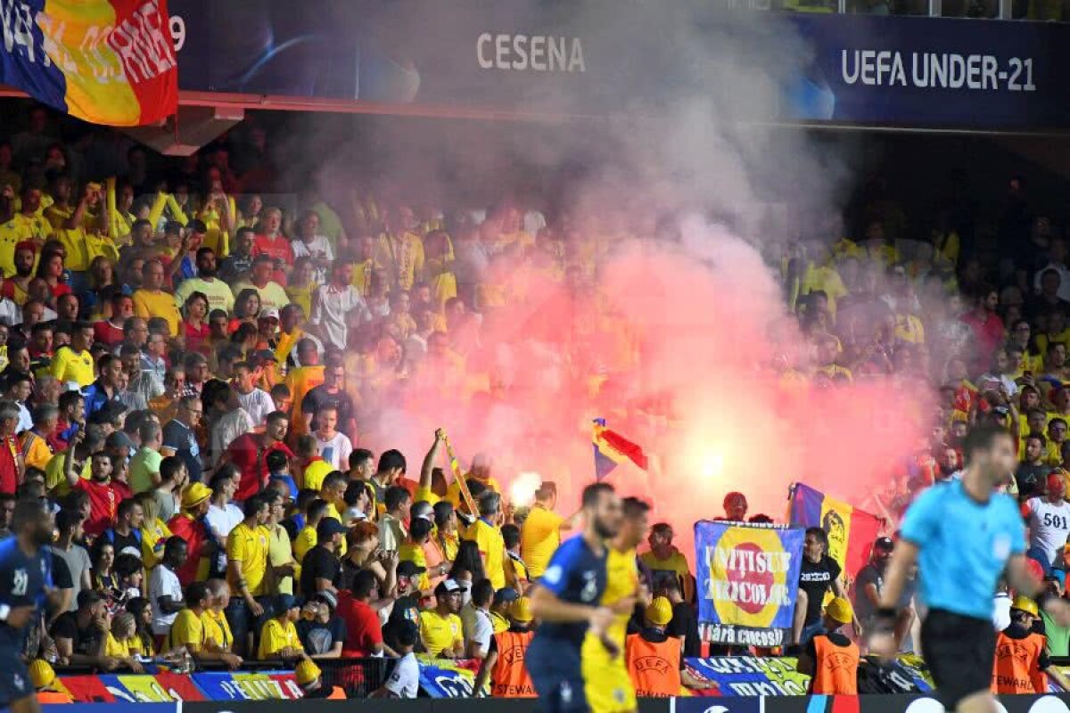 FRANȚA U21 - ROMÂNIA U21 0-0// FOTO 5 fani români au fost interziși pe stadioane după Anglia U21 - România U21