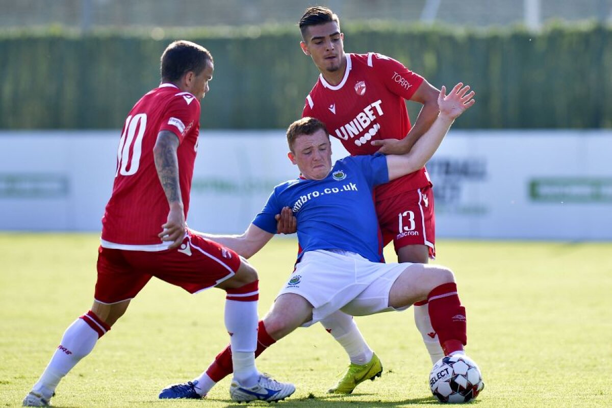 DINAMO -  LINFIELD 2-0 // FOTO + VIDEO Victorie cu scandal la debutul lui Neagoe! Dinamo învinge campioana Irlandei de Nord, după un meci cu scântei