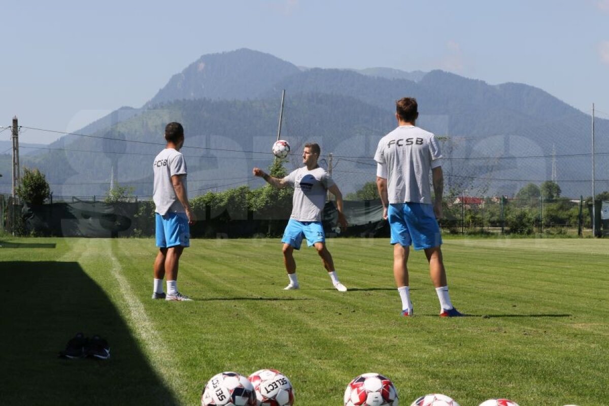 FCSB // VIDEO + FOTO Jucătorii de la FCSB trag tare în cantonamentul din Brașov! Imagini de la antrenament + Lucian Filip: „Mister e foarte exigent”