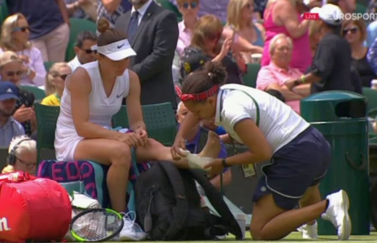 HALEP - SASNOVICH 6-4, 7-5 // Simona Halep, emoții mari la Wimbledon! A alunecat și a cerut intervenția fizioterapeutului