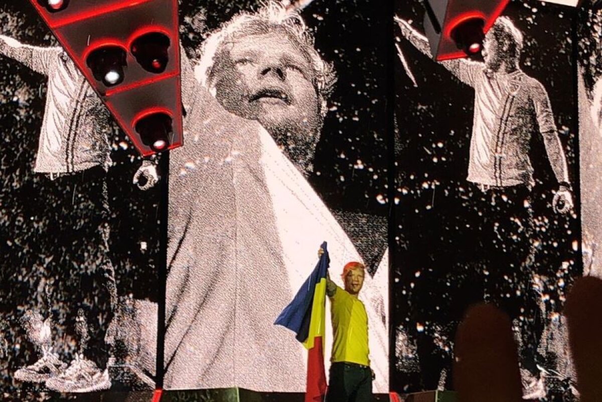 VIDEO+FOTO Imagini spectaculoase cu Ed Sheeran pe Național Arena! Concert în tricoul naționalei României 