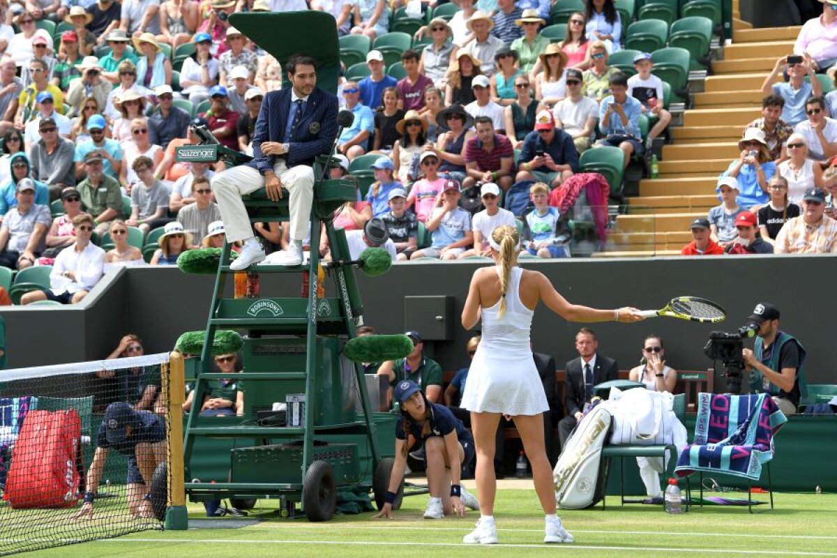 WIMBLEDON 2019 // VIDEO + FOTO Caroline Wozniacki, eliminare cu scandal: „Este absurd! Este ridicol!” » A reproșat deciziile hawk-eye-ului
