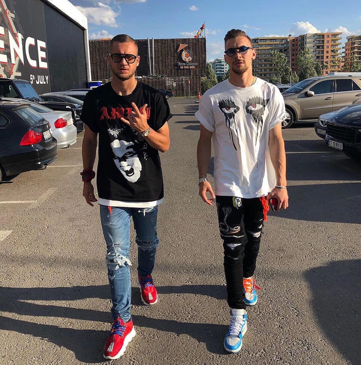 FOTO+VIDEO // Cât swag are George Pușcaș! Cum l-a filmat prietenul Ionuț Radu + cât costă bolidul portarului român