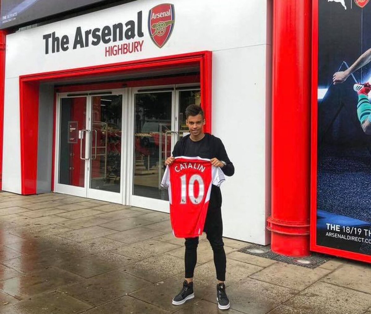 FOTO // Cătălin Cîrjan a semnat cu Arsenal! Este al doilea român din istoria clubului londonez
