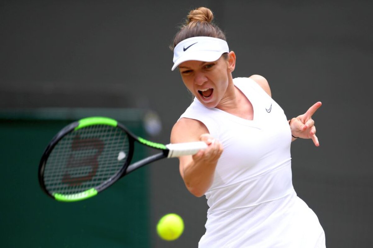 SIMONA HALEP - SHUAI ZHANG 7-6, 6-1 // FOTO + VIDEO Simona Halep, imperială! Jucătoarea noastră s-a calificat în semifinale la Wimbledon după o revenire imensă reușită în fața lui Zhang