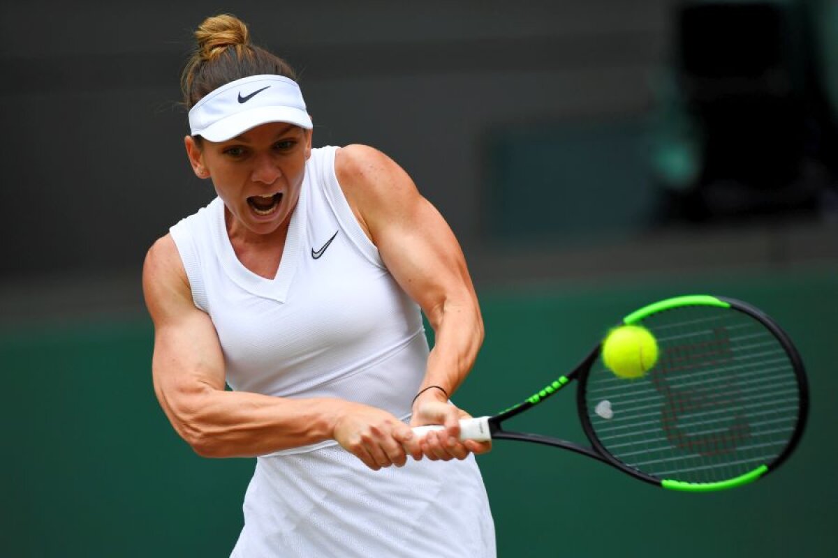 SIMONA HALEP - SHUAI ZHANG 7-6, 6-1 // FOTO + VIDEO Simona Halep, imperială! Jucătoarea noastră s-a calificat în semifinale la Wimbledon după o revenire imensă reușită în fața lui Zhang