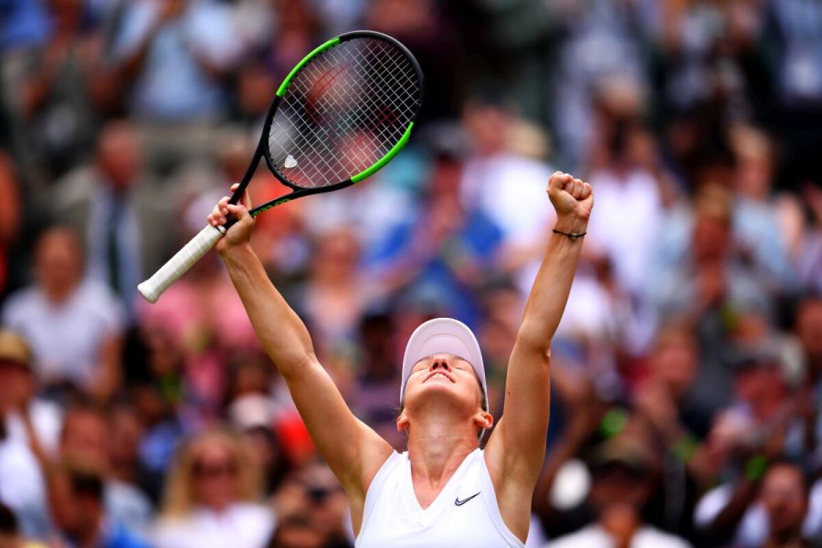SIMONA HALEP - SHUAI ZHANG 7-6, 6-1 // FOTO + VIDEO Simona Halep, imperială! Jucătoarea noastră s-a calificat în semifinale la Wimbledon după o revenire imensă reușită în fața lui Zhang