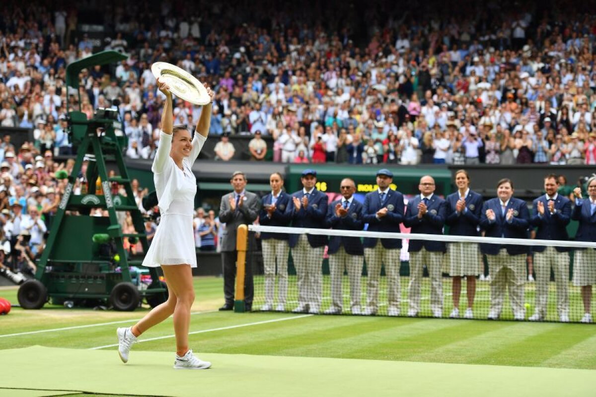 SIMONA HALEP E CAMPIOANĂ LA WIMBLEDON // FOTO Halep a rescris ISTORIA tenisului din ROMÂNIA! Victorie REGALĂ pe iarba de la Londra