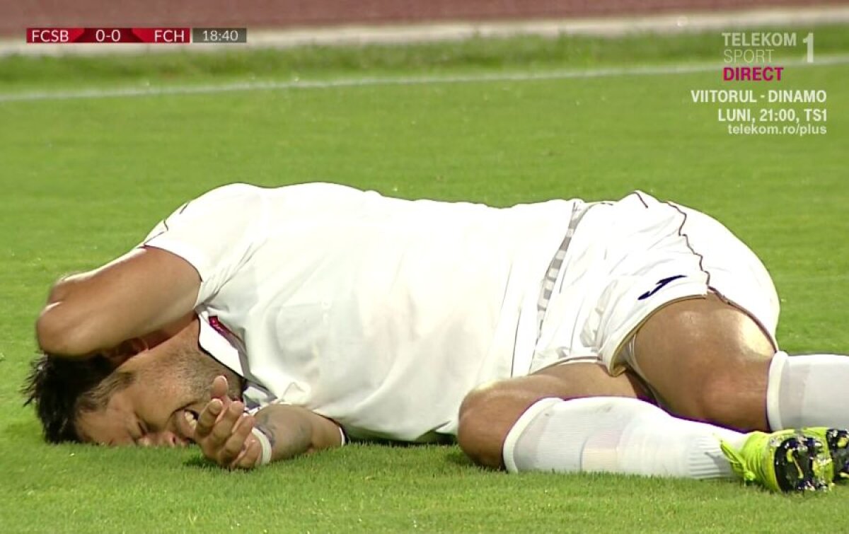 FCSB - HERMANNSTADT // FOTO Florinel Coman a fost iertat de eliminare după un cot aplicat lui Alexandru Mățel