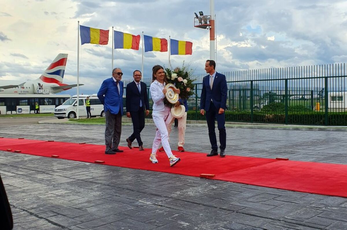 SIMONA HALEP A AJUNS ÎN ROMÂNIA // VIDEO Primire de gală pentru campioana de la Wimbledon 2019: „Domnul Țiriac m-a făcut să cred că o pot bate pe Serena” 