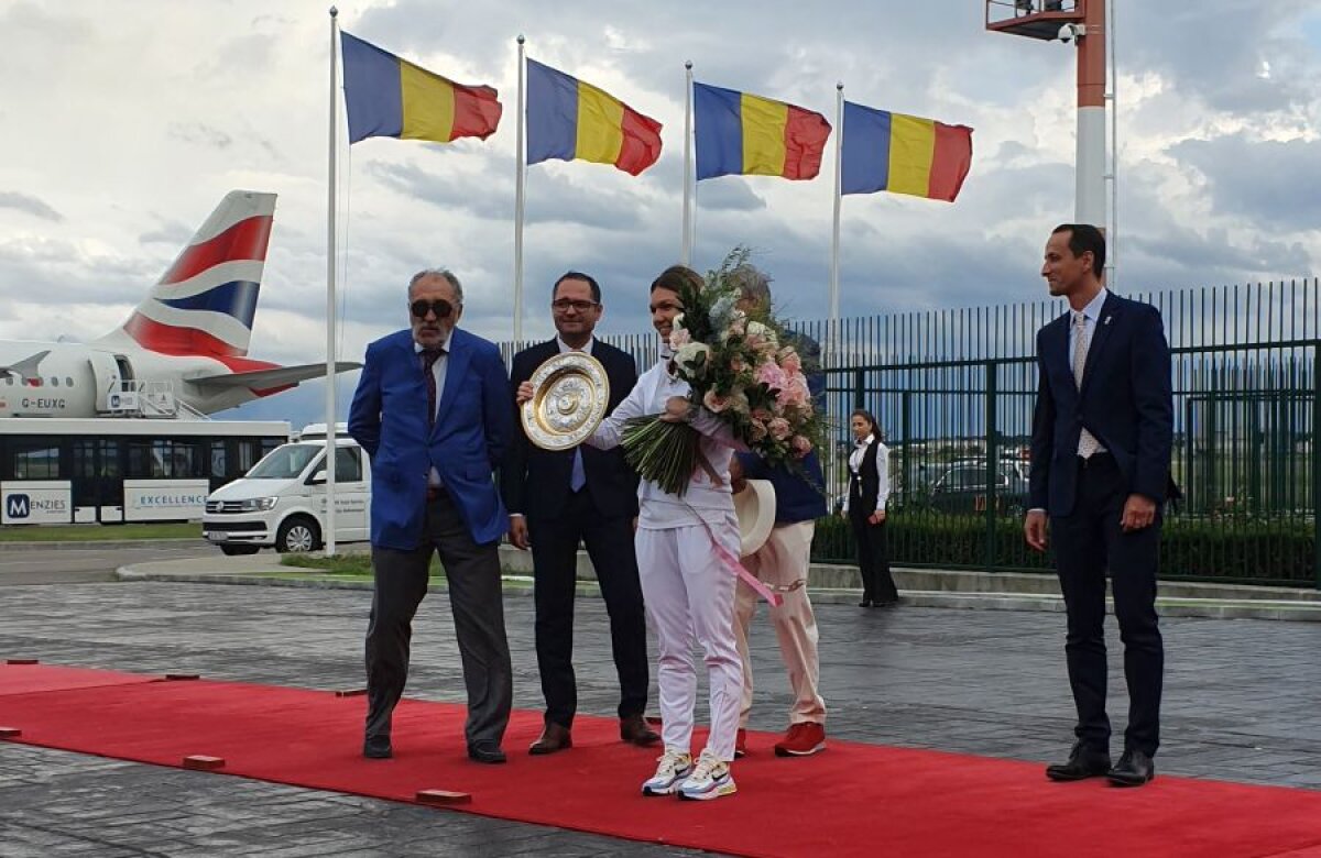 SIMONA HALEP A AJUNS ÎN ROMÂNIA // VIDEO Primire de gală pentru campioana de la Wimbledon 2019: „Domnul Țiriac m-a făcut să cred că o pot bate pe Serena” 