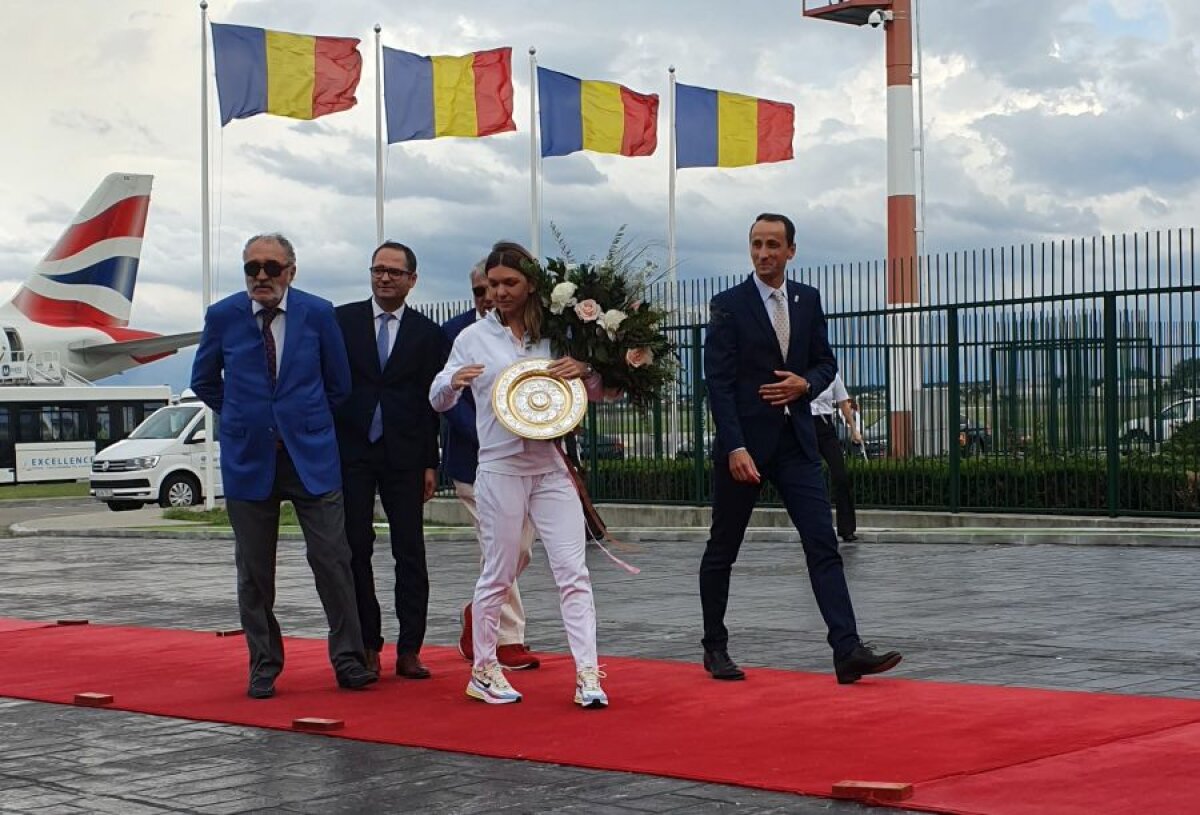 SIMONA HALEP A AJUNS ÎN ROMÂNIA // VIDEO Primire de gală pentru campioana de la Wimbledon 2019: „Domnul Țiriac m-a făcut să cred că o pot bate pe Serena” 