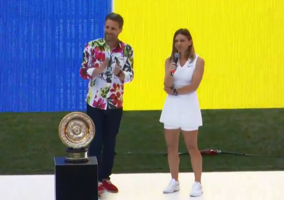 VIDEO+ FOTO Simona Halep a prezentat trofeul de la Wimbledon: „Mulțumesc, România! Vreau ca 1 milion de copii să meargă la tenis” » 30.000 de fani au fost pe Arena Națională