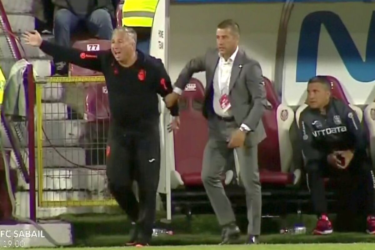 CFR CLUJ - ASTANA // GALERIE FOTO Dan Petrescu, criză de nervi în prima repriză! A fost ținut cu greu de Cristian Panin