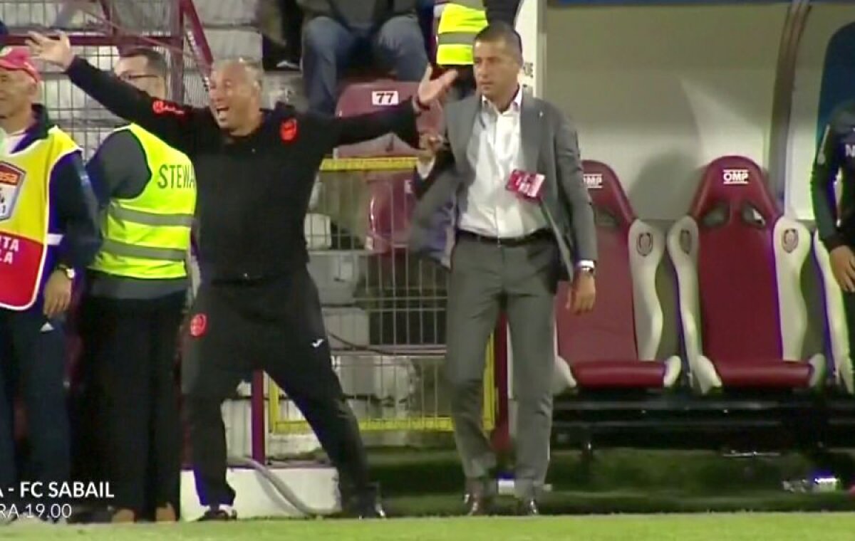 CFR CLUJ - ASTANA // GALERIE FOTO Dan Petrescu, criză de nervi în prima repriză! A fost ținut cu greu de Cristian Panin