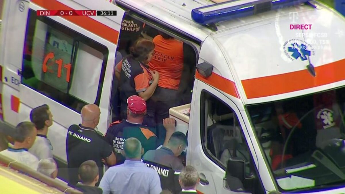 DINAMO - CS UNIVERSITATEA 0-2 // FOTO Eugen Neagoe, dus de urgență la Floreasca după 15 minute de groază! Diagnosticul medicilor: infarct cardiac inferior!