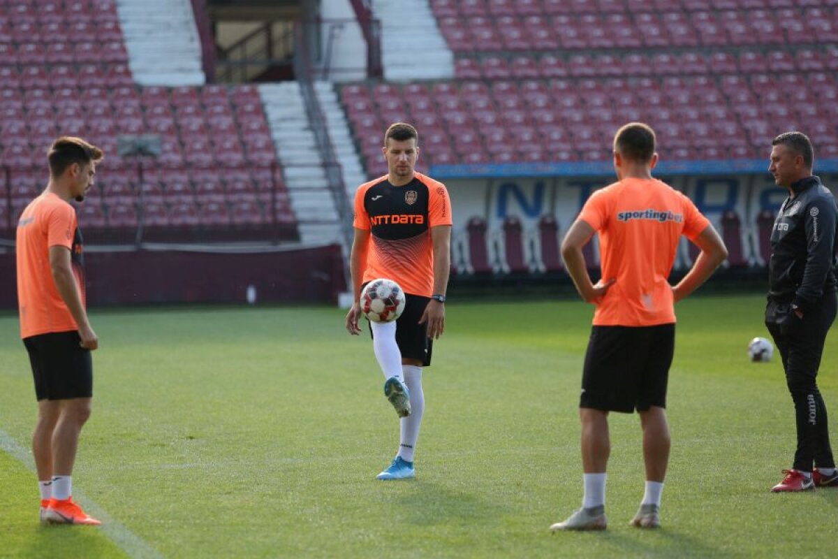 CFR CLUJ - MACCABI TEL-AVIV // FOTO+VIDEO Clujenii au efectuat ultimele pregătiri înaintea meciului din turul II preliminar al Ligii Campionilor » George Țucudean nu joacă nici cu Maccabi, nici cu Dinamo