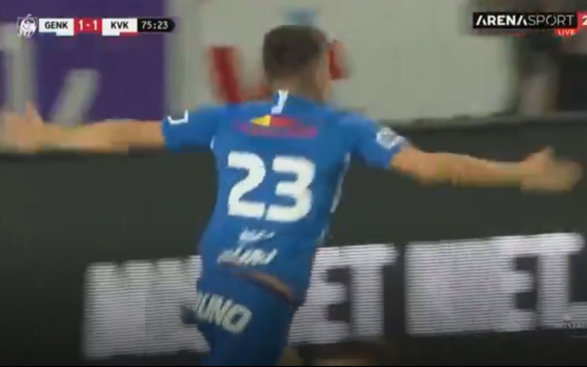 GENK - KORTRIJK 2-1 // VIDEO Ianis Hagi, GOL la prima atingere pentru Genk! Gică Hagi a explodat de fericire în tribune