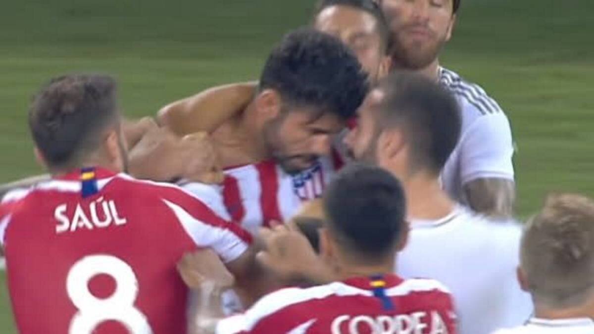 VIDEO Real Madrid, umilită de Atletico Madrid! La pauză scorul era 0-5 + Aroganța lui Diego Costa înainte de a fi eliminat