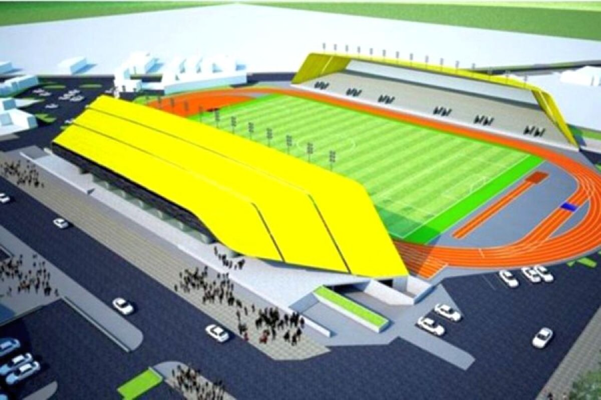 GALERIE FOTO Încă un stadion modern în România! Demolarea vechii arene a început deja