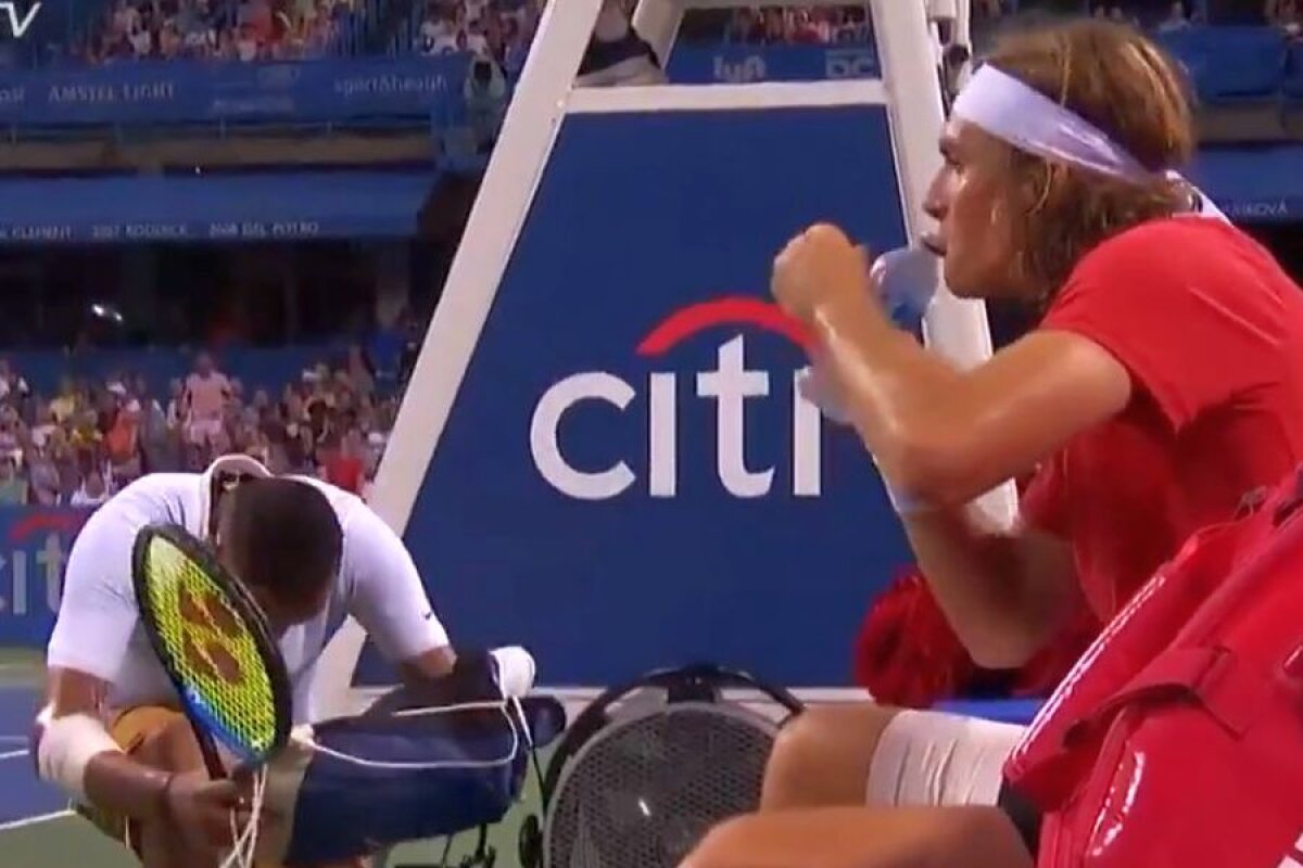 ATP WASHINGTON // VIDEO+FOTO Dramă și momente incredibile în meciul Nick Kyrgios - Stefanos Tsitsipas » Australianul, protagonistul unor noi imagini absurde