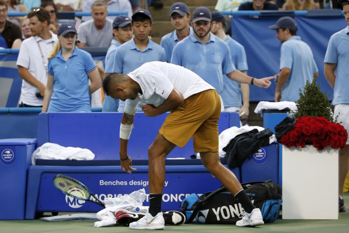 ATP WASHINGTON // VIDEO+FOTO Dramă și momente incredibile în meciul Nick Kyrgios - Stefanos Tsitsipas » Australianul, protagonistul unor noi imagini absurde