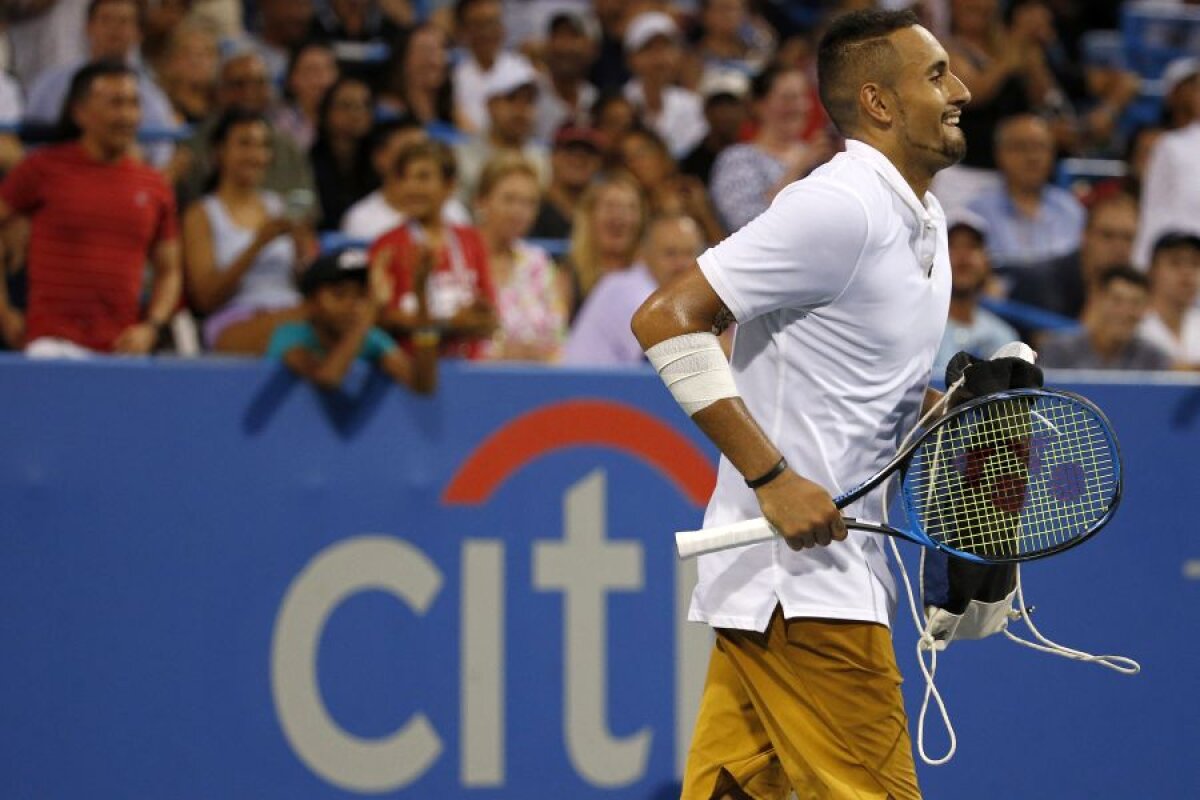 ATP WASHINGTON // VIDEO+FOTO Dramă și momente incredibile în meciul Nick Kyrgios - Stefanos Tsitsipas » Australianul, protagonistul unor noi imagini absurde