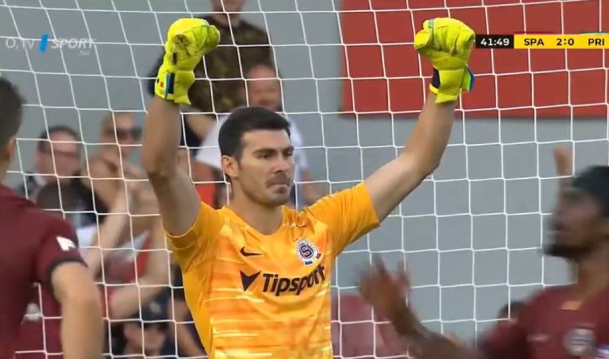 SPARTA PRAGA - PRIBRAM 3-0 // VIDEO Florin Niță, aplaudat de un stadion întreg în etapa a patra din Cehia, după ce a apărat un penalty