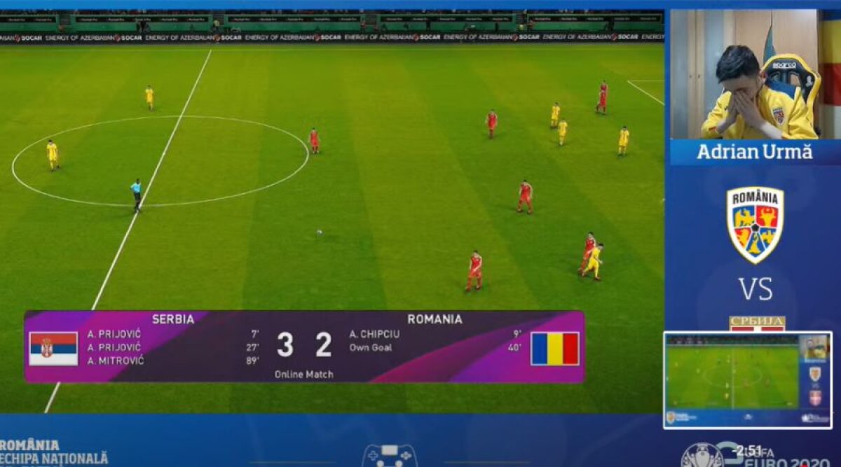 VIDEO România, eliminare absolut dramatică în semifinalele eEURO 2020! Am luat golul decisiv în minutul 89, apoi am avut o șansă rarisimă