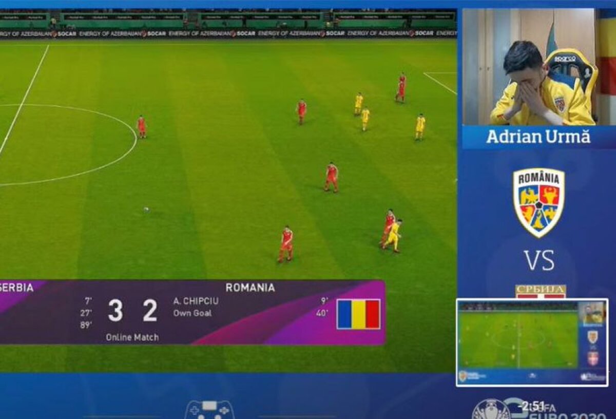 VIDEO România, eliminare absolut dramatică în semifinalele eEURO 2020! Am luat golul decisiv în minutul 89, apoi am avut o șansă rarisimă