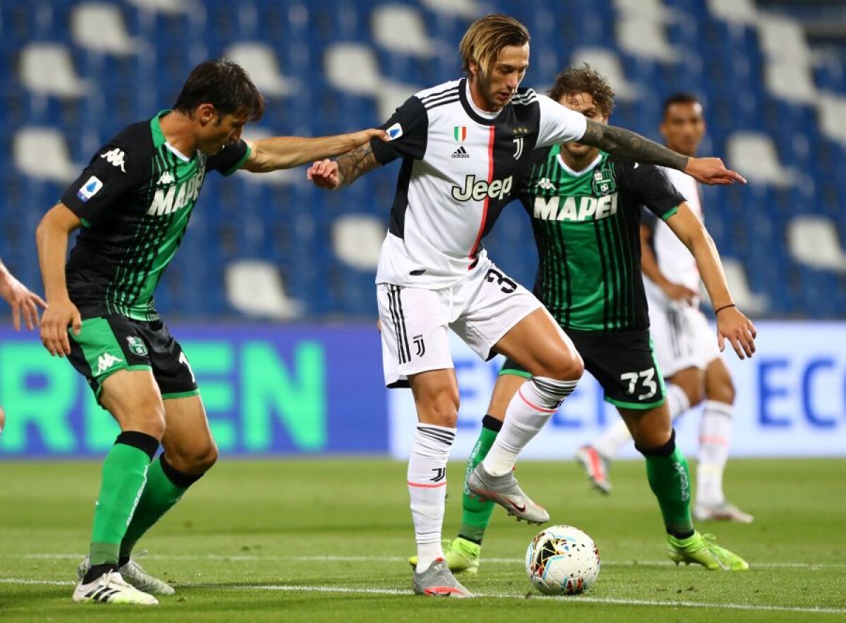 SASSUOLO - JUVENTUS. Meci nebun în Serie A, cu Vlad Chiricheș titular » „Bătrâna Doamnă” conducea cu 2-0 în minutul 12, apoi a început thriller-ul!