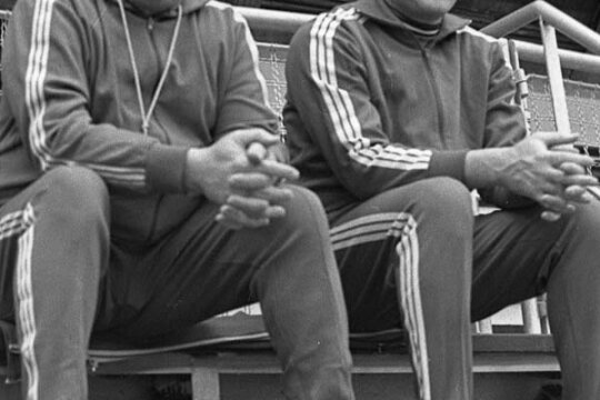 Oprea Vlase (dreapta) şi Nicolae Nedef, în 1974, anul în care România a cucerit ultimul titlu mondial la masculin Foto: Arhivă Gazeta Sporturilor