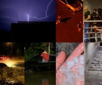 Potop în Bucureşti, sub cod roşu: Străzi inundate, copaci doborâţi, maşini ...