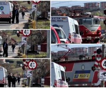 Mașina inspectorilor de la ISCTR Cluj, prinsă sub barieră, după ce șoferul ...