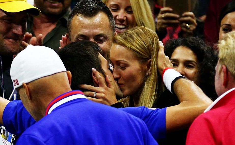 Djokovic, sărut pasional în tribunele de la US Open