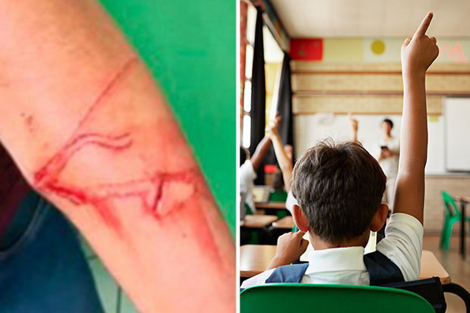 Un copil de 10 ani şi-a tăiat învăţătoarea cu cuţitul pentru că nu l-a lăsat la toaletă!