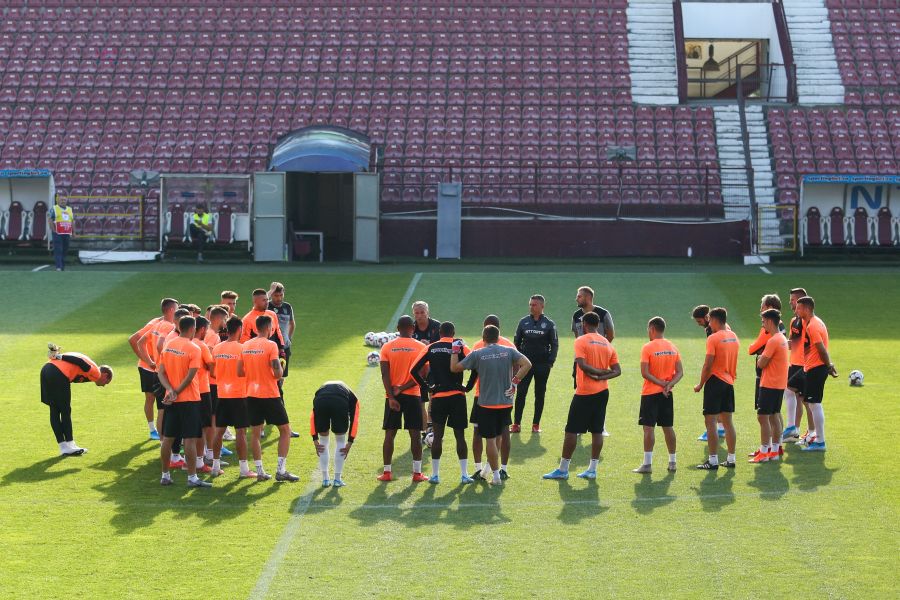 CFR Cluj, antrenament înaintea meciului tur cu Maccabi Tel-Aviv