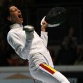 Simona Alexandru şi bucuria de după tuşa de aur. Foto: Reuters