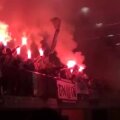 Imagine din tribune de la meciul între copii de la Poznan