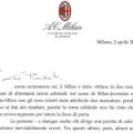 Aceasta-i scrisoarea expediată de Galliani președintelui federației italiene (foto: milan.it)
