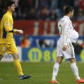 Cristiano Ronaldo și portarul pe care l-a bătut de trei ori, belgianul Courtois (foto: Reuters)