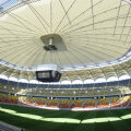 Acoperișul de la Național Arena a fost tras cu ocazia vizitei lui Platini