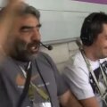 Comentatorul grec în plină acțiune
