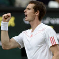 Andy Murray exultă după victoria cu Tsonga