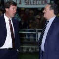Doi mari antrenori scoţieni: Jock Stein (dreapta) şi Alex Ferguson.