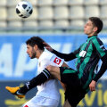 Berardi (dreapta, 18 ani) împarte cu ghanezul Boakye titlul de golgeter la Sassuolo, 11 reușite în acest sezon
