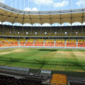 Așa arăta iarba de pe Arena Națională, joia trecută, iar în ultimele două zile a plouat torențial în București // Foto: Nicolae Profir