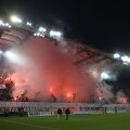 Atmosfera facută de galeria lui Olympiakos, una electrizantă